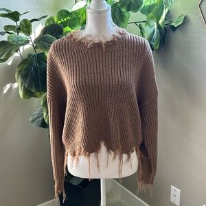 😊 Light Brown Crew Neck Sweater